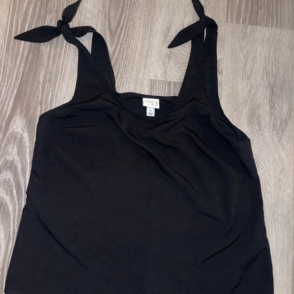 black tie sleeve tank top